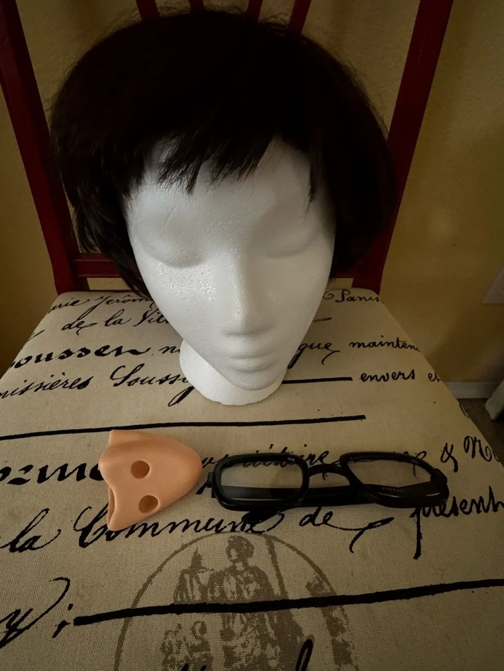 Despicable Me Vector Costume Jumpsuit Wig Nose Glasses Size Adult Medium - Picture 4 of 5